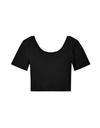 Understated Elegant Metallic Chain Crop Top