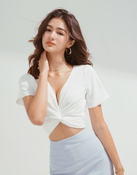 Multi-Way Shirred Strappy Top