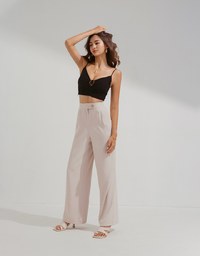 Sexy Tie Front Scratch Cami Top