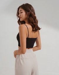 Sexy Tie Front Scratch Cami Top