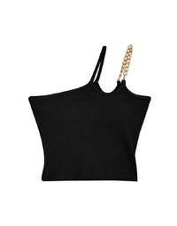 【Air 2.0】Zero-Wearing Comfortable Breasts One-Shoulder Gold Chain Bra Top
