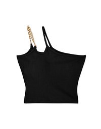 【Air 2.0】Zero-Wearing Comfortable Breasts One-Shoulder Gold Chain Bra Top
