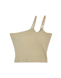【Air 2.0】Zero-Wearing Comfortable Breasts One-Shoulder Gold Chain Bra Top