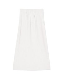 Crinkled Button Down Slit Maxi Skirt