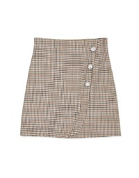 Plaid Double Cut Skirt