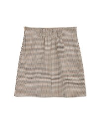 Plaid Double Cut Skirt
