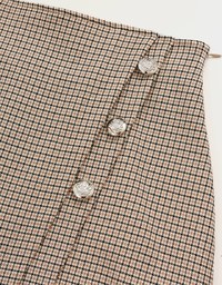 Plaid Double Cut Skirt