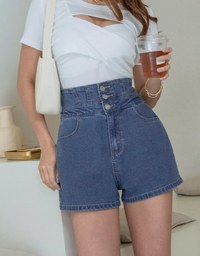 【Den!m LITE】Breezy Cooling No Filter Shape-Up Slimming Denim Shorts