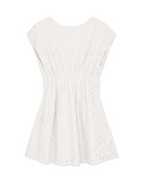 Embroidered Lace Sleeveless Mini Dress