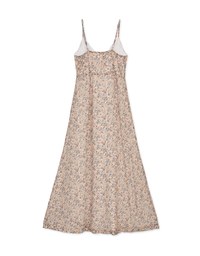 Thin Strap Ditsy Floral Button Down Slit Maxi Dress (With Padding)
