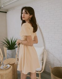 Sweet Sultry Overlap Pleated Mini Dress