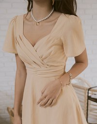 Sweet Sultry Overlap Pleated Mini Dress