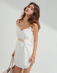 Sensual Gold Chain Thin Strap Dress