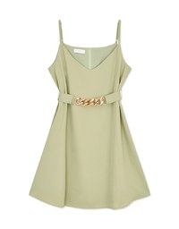 Sensual Gold Chain Thin Strap Dress