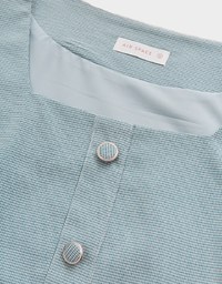 Square Neck Fine Gingham Top + Shorts Set Wear