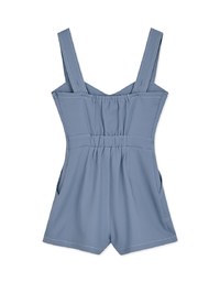 Thick Strap Sweetheart Neckline Stitch Playsuit