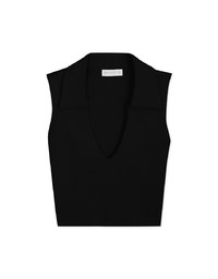 Avant-Garde Deep V Lapel Knit Crop Top