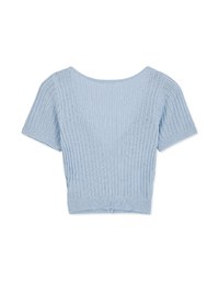 Knit Button Down Crop Top