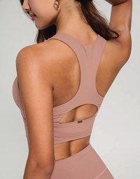 U Neck Digging Back Sports Bra (With Padding)