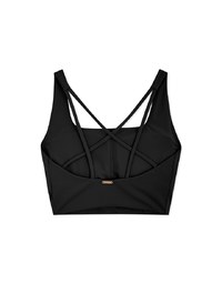Push Up Square Neck Back Cross Sports Bra (With Padding)