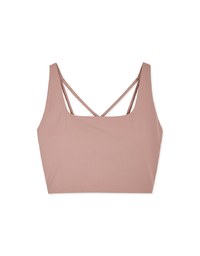 Push Up Square Neck Back Cross Sports Bra (With Padding)