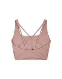 Push Up Square Neck Back Cross Sports Bra (With Padding)