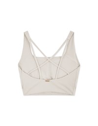 Push Up Square Neck Back Cross Sports Bra (With Padding)