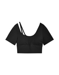 Push Up U Neck Single Line Sports Bra (With Padding)