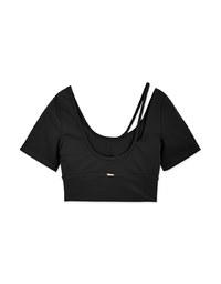 Push Up U Neck Single Line Sports Bra (With Padding)