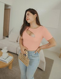 Edgy Chic Cut Out Crop Top
