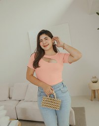 Edgy Chic Cut Out Crop Top