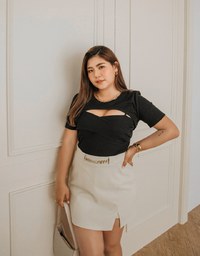 Modern Chic Overlap Two-Piece Crop Top