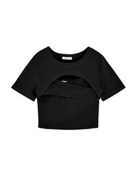 Modern Chic Overlap Two-Piece Crop Top