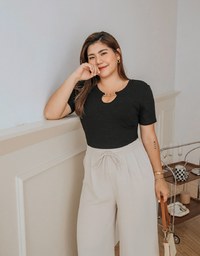 Understated Elegant Metallic Chain Crop Top
