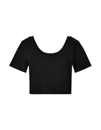 Understated Elegant Metallic Chain Crop Top