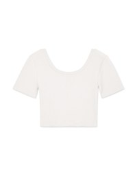 Understated Elegant Metallic Chain Crop Top