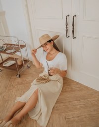 Understated Elegant Metallic Chain Crop Top