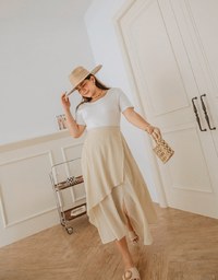 Understated Elegant Metallic Chain Crop Top