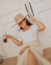 Understated Elegant Metallic Chain Crop Top