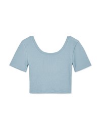 Understated Elegant Metallic Chain Crop Top