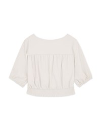 Classy Front Knot 3/4 Sleeve Crop Top