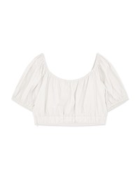 2WAY Front Knot Cotton Linen Cinched Waist Top