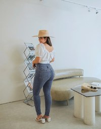 2WAY Front Knot Cotton Linen Cinched Waist Top
