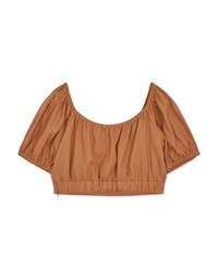 2WAY Front Knot Cotton Linen Cinched Waist Top