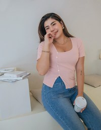 Urban Chic Side Button Slit Top