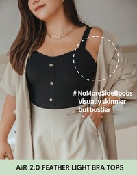 【Air 2.0】Simple Plain Button Air Comfy Bra Tank Top