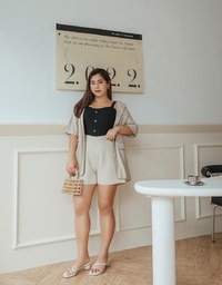 【Air 2.0】Simple Plain Button Air Comfy Bra Tank Top