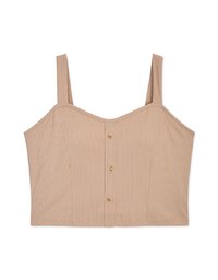 【Air 2.0】Simple Plain Button Air Comfy Bra Tank Top