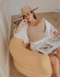 【Air 2.0】Simple Plain Button Air Comfy Bra Tank Top