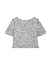 Basic Minimalistic Button Down Crop Top